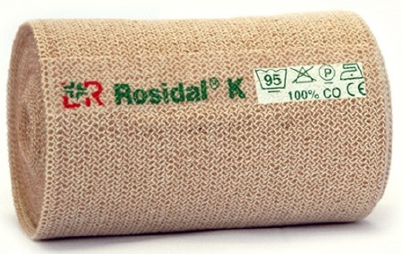 Lohmann & Rauscher - Rosidal - 22203 - K Compression Bandage 4 - 7/10 Inch X 5 - 1/2 Yard Clip Detached Closure Tan Nonsterile High