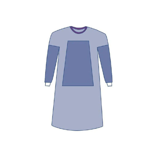 Medline - Eclypse - Dynjp2103 - Eclipse Fabric - Reinforced Surgical Gown With Towel 2X - Large Blue Sterile Aami Level 3 Disposable