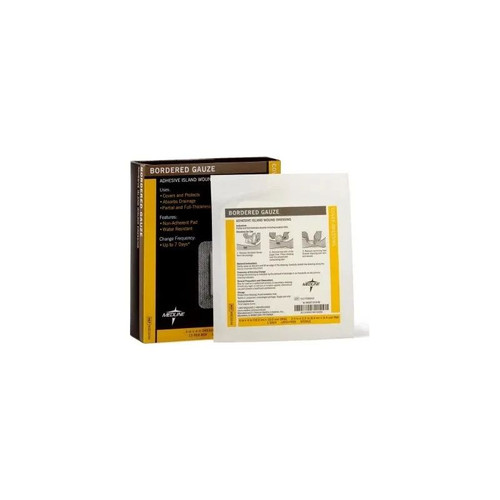 Medline - Msc3244 - Water Resistant Adhesive Strip 4 X Inch Nonwoven Square White Sterile