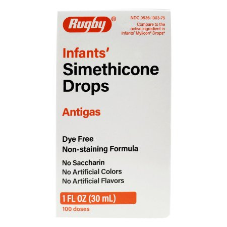 Major Pharmaceuticals - Rugby - 00536130375 - Infant Gas Relief 40 Mg / 0.6 Ml Strength Oral Drops 1 Oz.