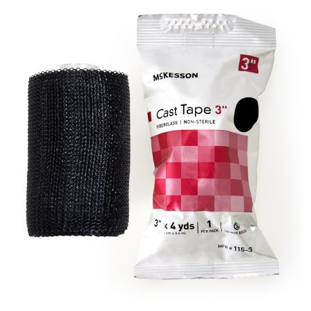 Mckesson - 115-3A - Cast Tape 3 Inch X 12 Foot Fiberglass Black