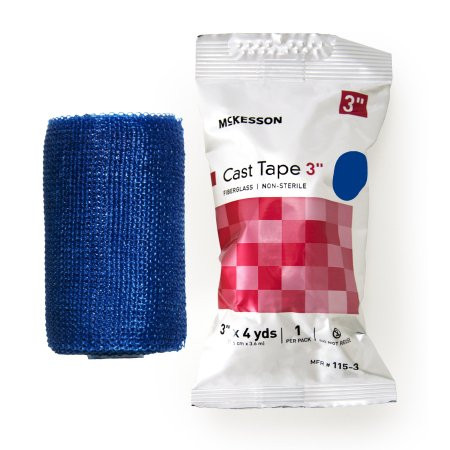 Mckesson - 115-3B - Cast Tape 3 Inch X 12 Foot Fiberglass Blue