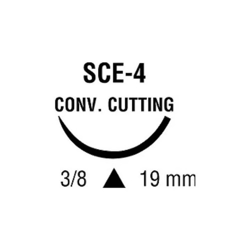 Medtronic - Monosof~Dermalon - 88861742-31 - 8886174231 - Suture, Dermalon Blu 4 - 0 18 Sce4
