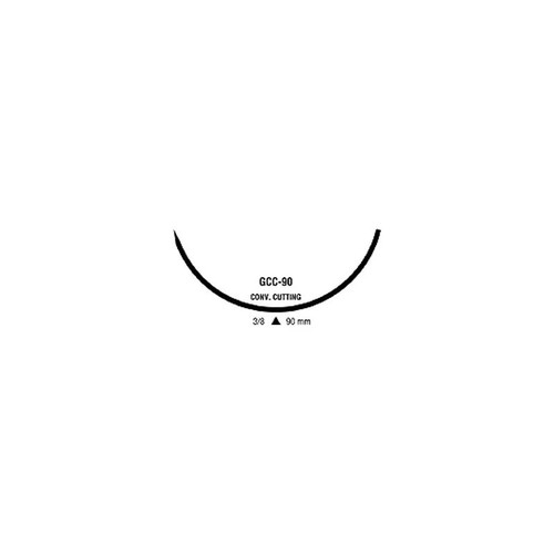 Medtronic - Monosof~Dermalon - Cn-791 - Mitg - Nonabsorbable Suture With Needle Nylon Gcc - 90 3/8 Circle Conventional Cutting Size 2 - 0 Monofilament