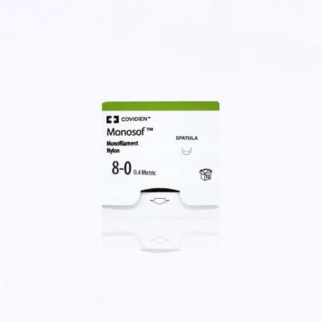 Medtronic - Monosof~Dermalon - N-2716K - Nonabsorbable Suture With Needle Nylon Se - 175 - 8 1/2 Circle Spatula Size 0 Monofilament
