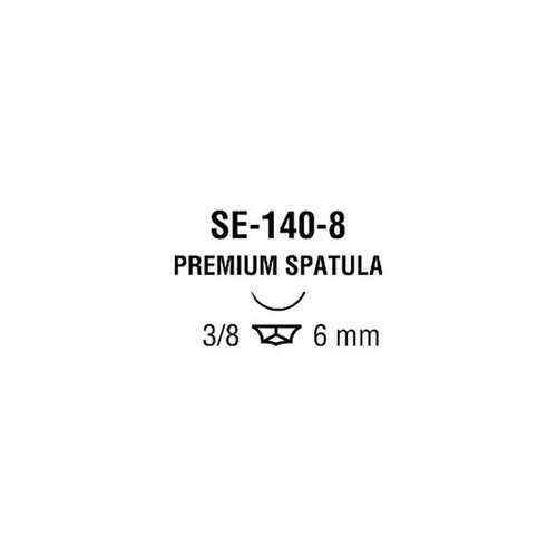 Medtronic - Monosof~Dermalon - N-2717-K - Mitg - Nonabsorbable Suture With Needle Nylon Se - 140 - 8 3/8 Circle Spatula Size 9 - 0 Monofilament
