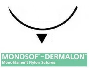 Medtronic - Monosof~Dermalon - N-2770-K - N2770K - Suture, Monosof Ophth Blk 10 - 012 Se - 140 - 6