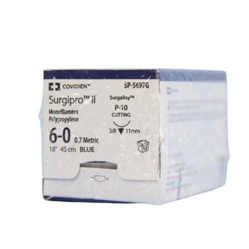 Medtronic - Surgipro - Sp-2698G - Mitg - Nonabsorbable Suture With Needle Polypropylene P - 10 3/8 Circle Precision Reverse Cutting Size 5 - 0 Monofilament