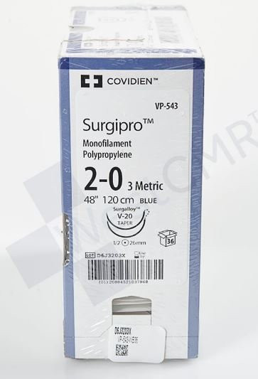 Medtronic - Surgipro - Vp-543 - Vp543 - Suture, Blu 2 - 0 48 L300