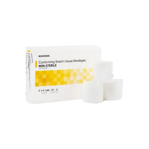 Mckesson - 16-013 - Conforming Bandage 4 Inch X 1/10 Yard 12 Per Pack Nonsterile Roll Shape