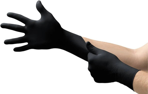 Microflex - Black Dragon - Bd-1003-Pf - Exam Glove Large Nonsterile Latex Standard Cuff Length Fully Textured Not Rated