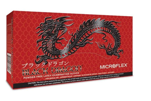 Microflex - Black Dragon - Bd1002Pf - Glove Exam Ltx Med N/S Blk