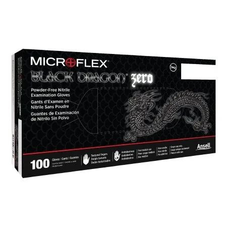 Microflex - Black Dragon Zero - Bd-1004-Npf - Exam Glove X - Large Nonsterile Nitrile Standard Cuff Length Textured Fingertips Not Rated