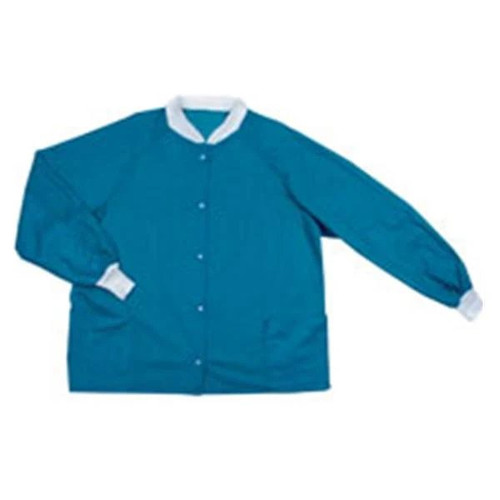 Molnlycke Health Care - Barrier - 28020 - Warm - Up Jacket Blue Large Hip Length Spunbond Nonwoven Disposable