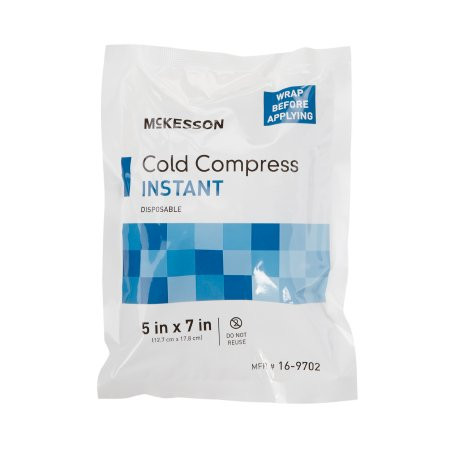 Mckesson - 16-9702 - Instant Cold Pack General Purpose 5 X 7 Inch Plastic / Calcium Ammonium Nitrate Water Disposable