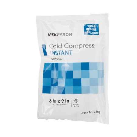 Mckesson - 16-9703 - Instant Cold Pack General Purpose 6 X 9 Inch Plastic / Calcium Ammonium Nitrate Water Disposable