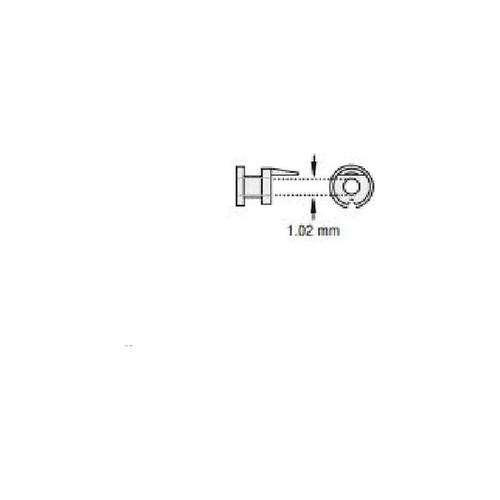 Olympus America - 240058 - Ear Ventilation Tube Paparella Type 1 1.02 Mm Inner Diameter Soft Silicone Blue