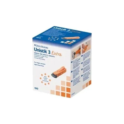Owen Mumford - At1012 - Unistik 3 Extra Safety Lancet 21g (100 Count)