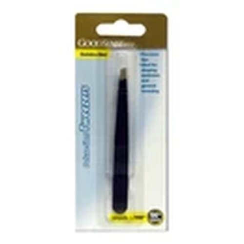 Perrigo - We00374 - Deluxe Tweezers With Slant Tip, Black, Stainless Steel