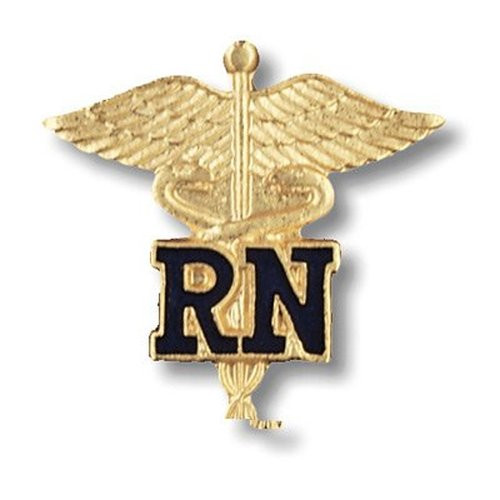 Prestige Medical - 1021 - Cloisonn&Eacute; Emblem Pins - Registered Nurse (Caduceus)
