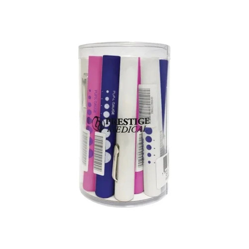Prestige Medical - 210-Ast - Penlights - Pupil Gauge Disposable Penlight - Cylinder Of Assorted Colors - 22