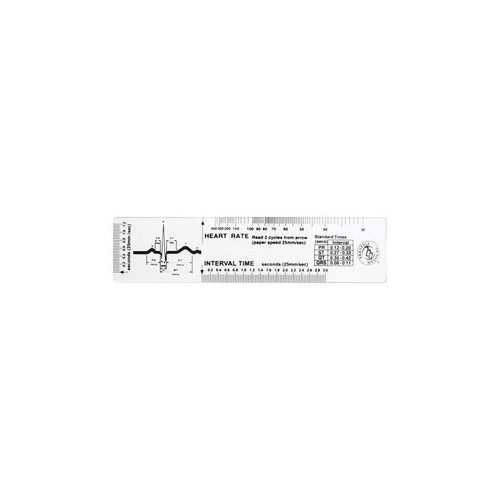 Prestige Medical - Cardiometer - 31 - Ekg Waveform Ruler Clear, Plastic