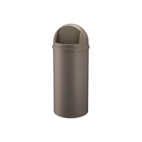 Rj Schinner - Marshal Classic - Fg816088Brn - Co - Trash Can 15 Gal Round Brown Thermoset Polyester Push Open