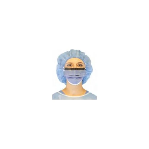 S2S Global - Premierpro - 2451 - Procedure Mask With Eye Shield Anti - Fog Foam Pleated Earloops One Size Fits Most Sea Blue Nonsterile Astm Level 3 Adult