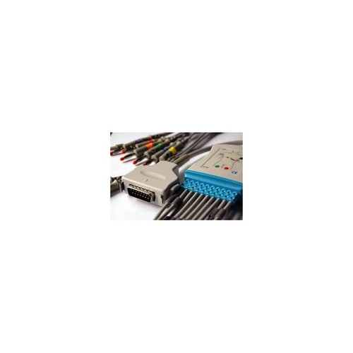 Sage Services Group - A02-10B - Ecg/Ekg One Piece Cable Reusable Cable, 15 - Pin Connector Monitor Side, 10 Lead, Banana