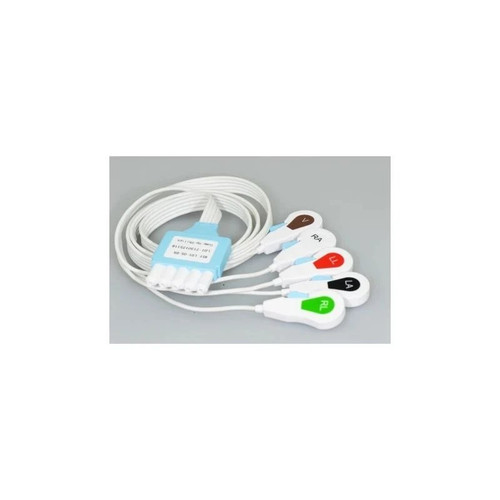 Sage Services Group - L01-05-Ds - Ecg Lead Set 1 Meter, Child/Adult Use, Limb Application Site, Disposable, 5 Lead, Snap Shielded, Single - Patient Non - Sterile, Aami Color Coding, Grabber Electrode Attachment For M1001B, M1002B, M3000A