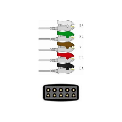 Sage Services Group - L03-05-29P - Ecg Leadset 5 Lead, Grabber, Shielded, 0.9M