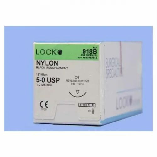 Surgical Specialties - A0819n - Nylon Suture, Monofilament, Vas Cutting, 1/4 Circle