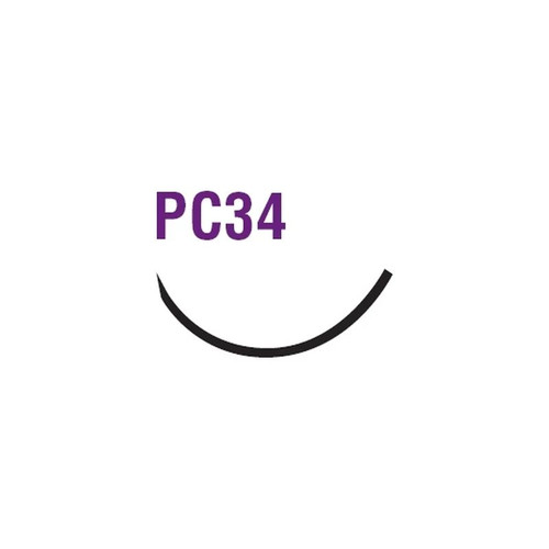 Surgical Specialties - Look - 1283B - Nonabsorbable Suture With Needle Nylon Pc34 3/8 Circle Precision Reverse Cutting Size 5 - 0 Monofilament