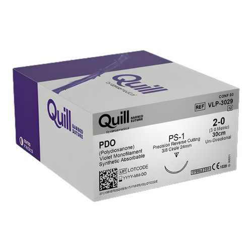 Surgical Specialties - Vlp-3029 - Suture, Quill Mono 2 - 0 30Cm Vio Rev Cut 24Mm 3/8Cir