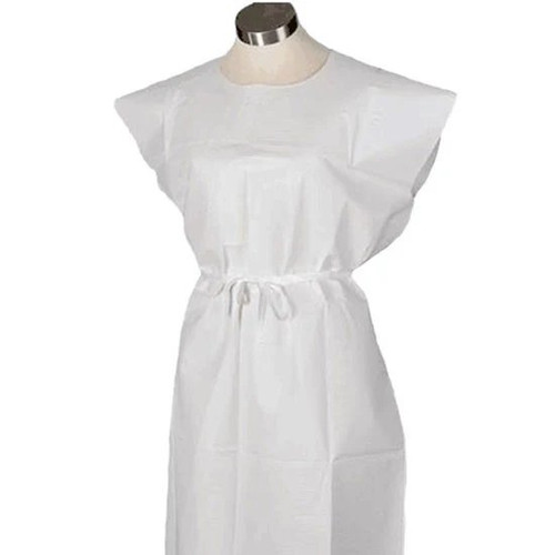 Tidi Products - 910420 - Patient Exam Gown Medium White Disposable