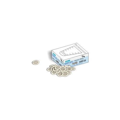 Urocare - 500220 - Products Medium (20Mm) Latex Finger Cots Tissue - Thin For Good Sensitivity And A Tight Fit, But Super Tough Smooth, High Quality Finish Can Be Used Medical Examination Use.