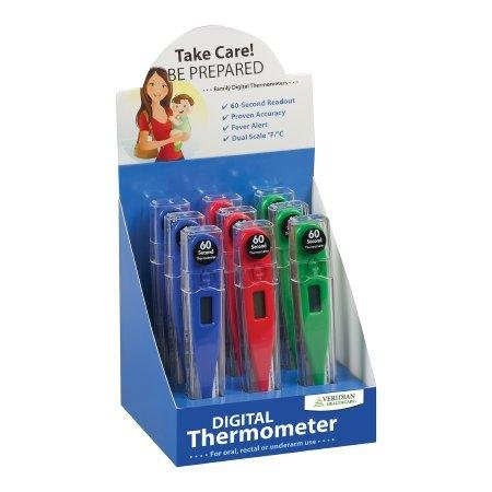 Veridian Healthcare - 08-301Vc - Digital Thermometer Display Kit Oral / Rectal Axillary Probe Handheld