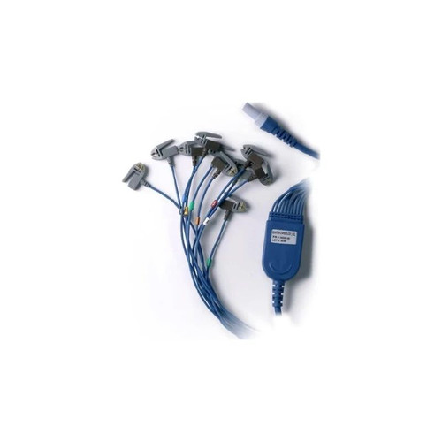 Welch Allyn - 60-00180-01 - Patient Cable 25 Inch, 10 Lead, Pinch Connection Q - Stress Or Heartstride