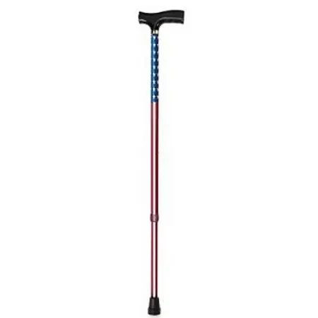Apex - Carex - Fga529000000 - Cane, Wood Hndl American Flag Design Tip Sz3/4" 30" - 39"