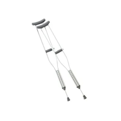 Cardinal Health - Ca901Tl - Underarm Crutches Aluminum Frame Tall Adult 300 Lbs Weight Capacity Push Button Adjustment