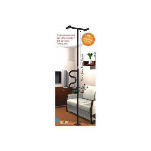 Dalton Medical - St-1100 - Security Pole And Pivoting Curve Grab Bar Fits Ceiling Heights 7' - 10'