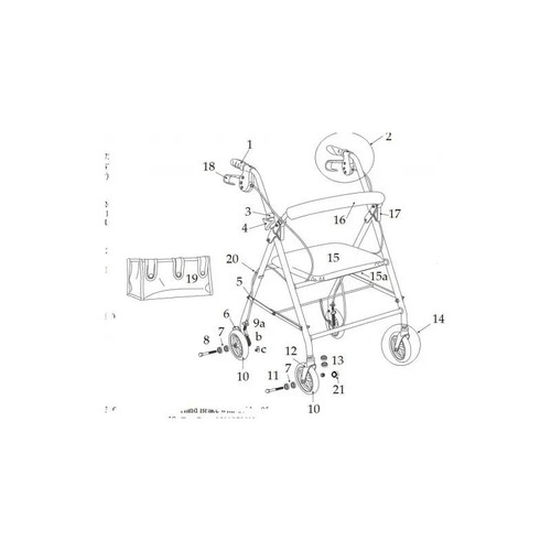 Drive Devilbiss Healthcare - 950340059901-2M - Medical Padded Seat Brackets, Ser.