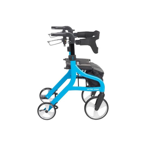 Drive Devilbiss Healthcare - Nitro Sprint - 102662Bl - Medical - 4 Wheel Rollator Blue Folding Aluminum Frame