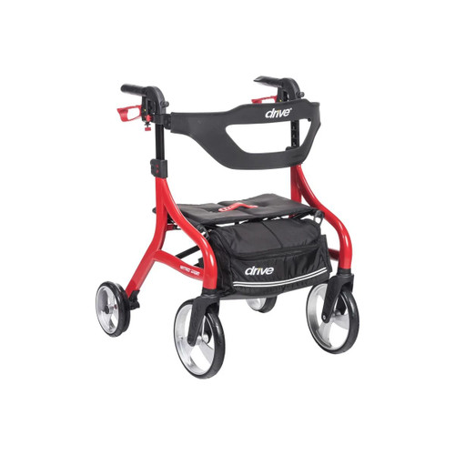 Drive Devilbiss Healthcare - Nitro Sprint Hemi - 102662Rd-H - Medical - 4 Wheel Rollator Red Folding Aluminum Frame