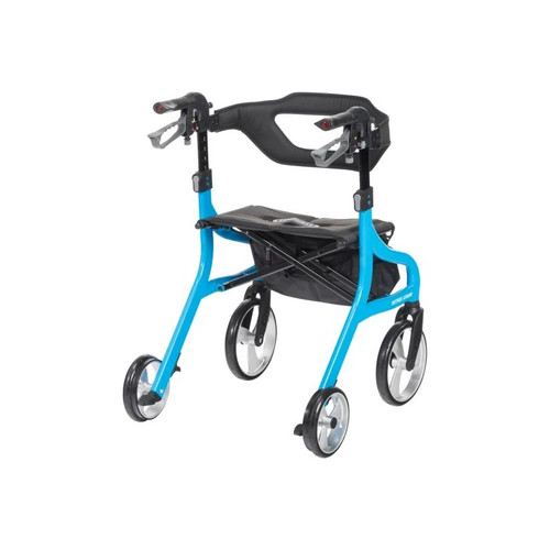 Drive Devilbiss Healthcare - Nitro Sprint Tall - 102662Bl-T - Medical - 4 Wheel Rollator Blue Folding Aluminum Frame