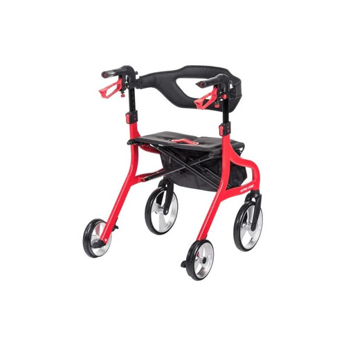 Drive Devilbiss Healthcare - Nitro Sprint Tall - 102662Rd-T - Medical - 4 Wheel Rollator Red Folding Aluminum Frame