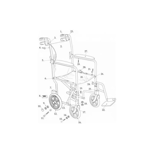 Drive Devilbiss Healthcare - Stds2A5415 - Medical Hand Brake With Cable,Left,Atc22