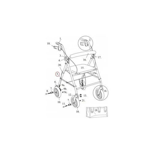 Drive Devilbiss Healthcare - Stds2M1011 - Medical Folding Hinge, Rtlfw 2M Ser