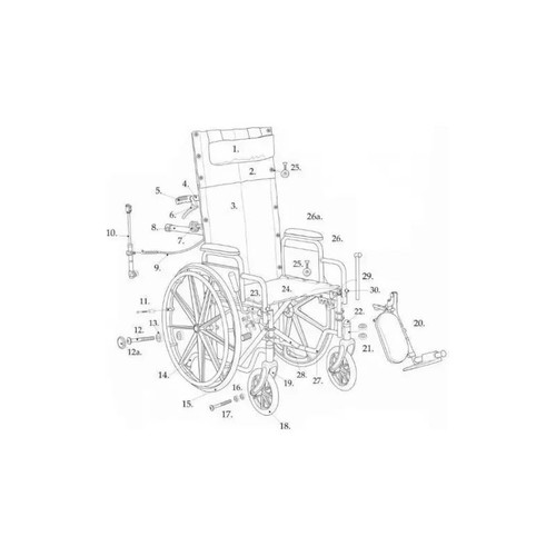 Drive Devilbiss Healthcare - Stds3J46X6 - Medical Crossframe,16"Slvrsprt.