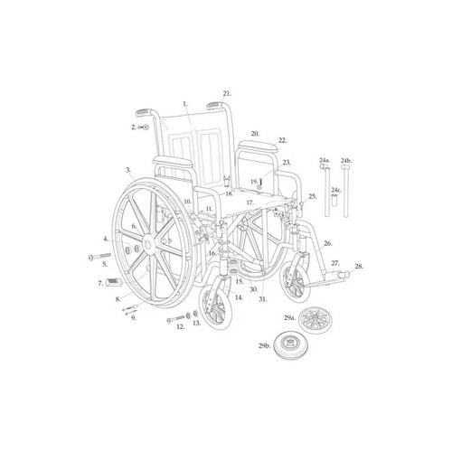 Drive Devilbiss Healthcare - Stds4026L - Medical Brake,Push To Lock,Sidemt.Fxd